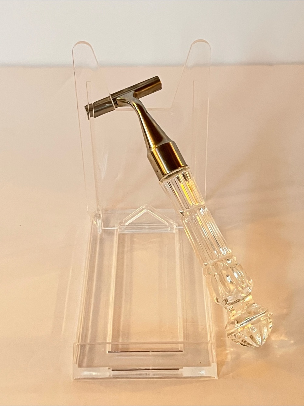 Waterford Crystal Shaving Razor | Luxury Cut Glass Grooming Handle
